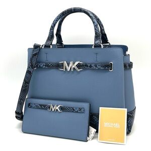 Michael Kors Reed Large Center Zip Satchel Crossbody Bag & Large Bifold …
